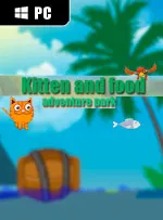 Kitten and food: adventure park