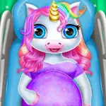 Pregnant Unicorn Mom And Baby Daycare