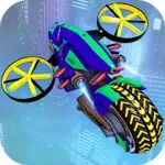 Flying Bike Future City Mayhem