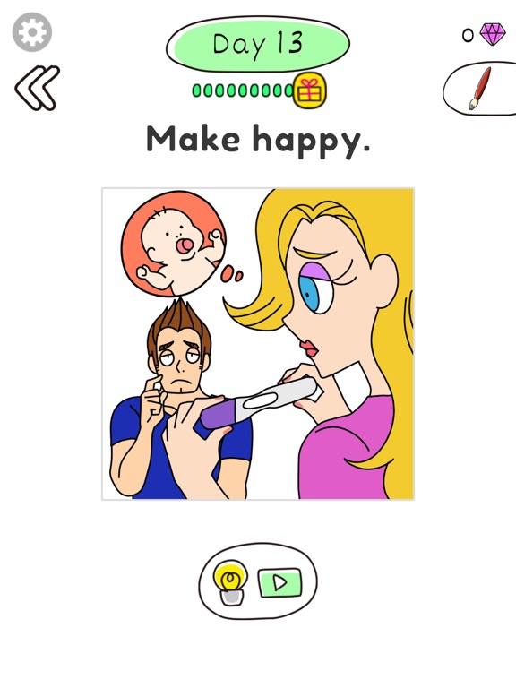 Draw Happy Baby : Puzzle Game