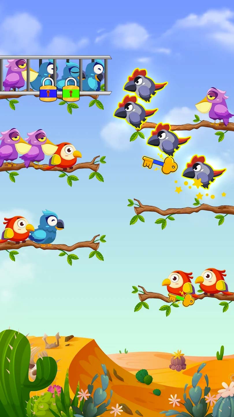 Bird Sort Color Puzzle Game