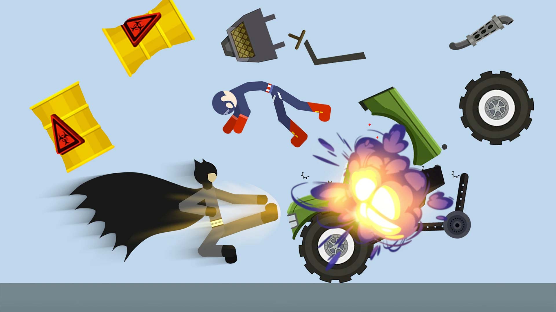 Stickman Break Ragdoll Bone