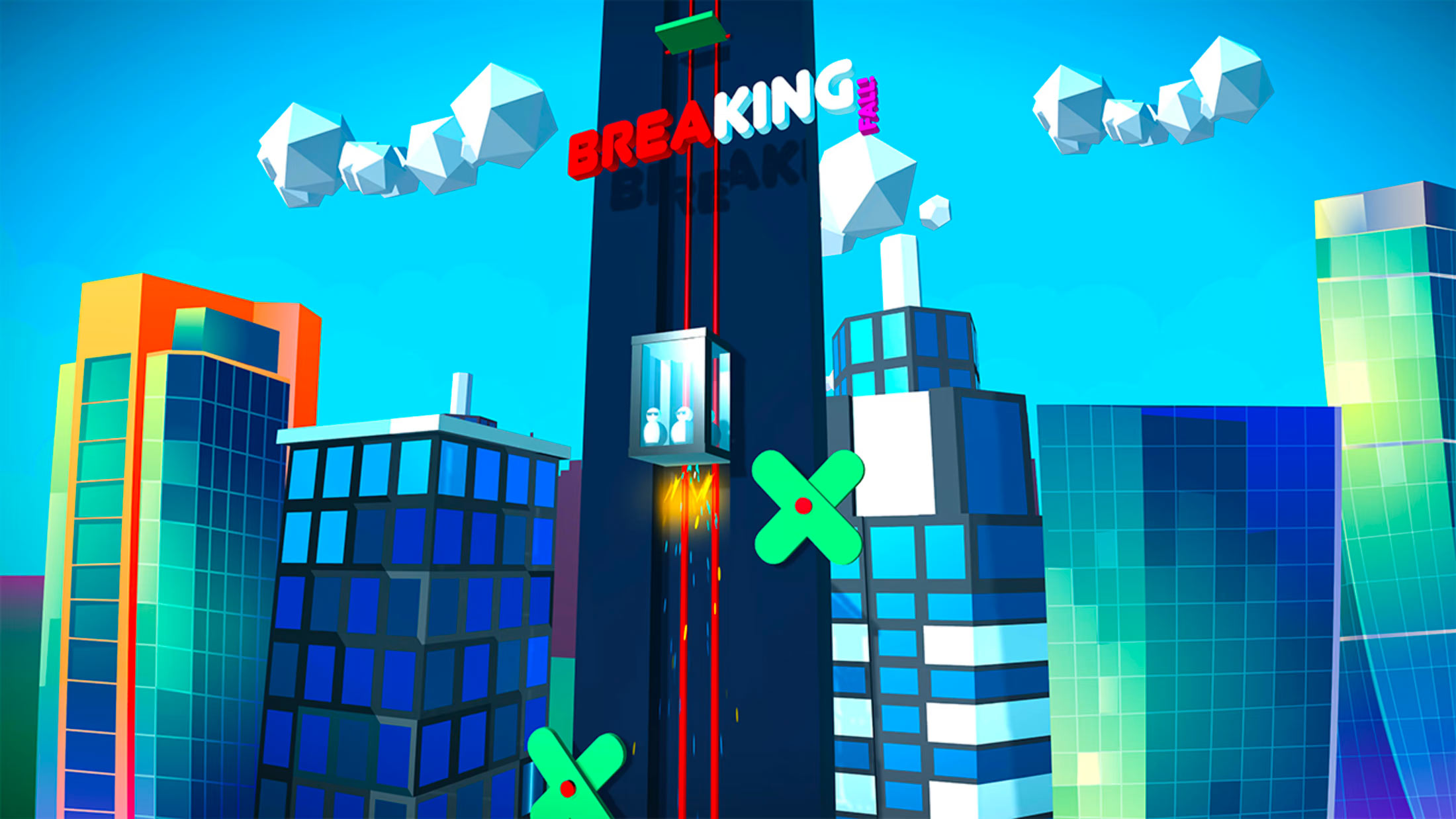 Falling Elevator - Hyper Casual Demolish Escape Survival Game