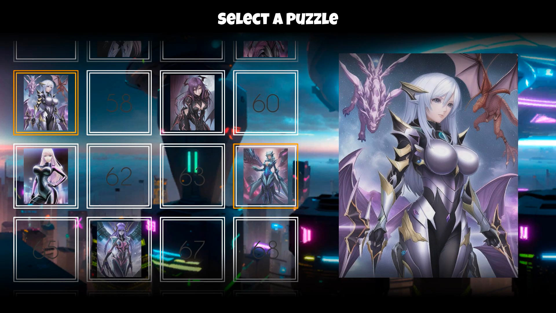 Anime Poly Puzzle - Sci-Fi Maidens