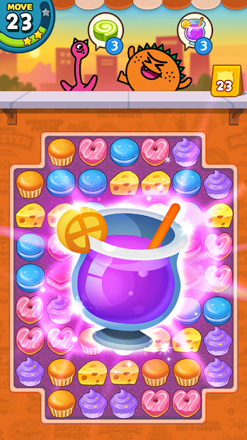 Candy Match 3 Puzzle: Sweet Monster
