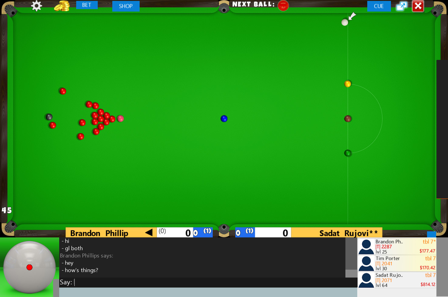 Flash Snooker Game