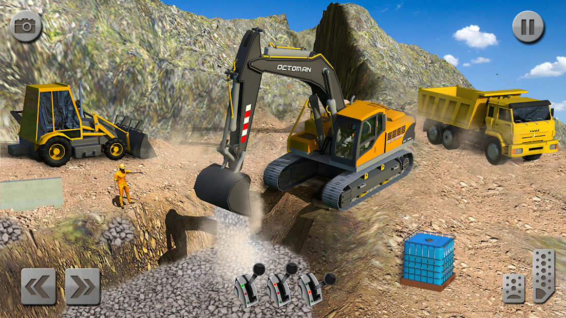 Sand Excavator Truck Driving Rescue Simulator game