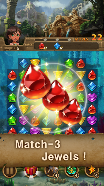 Jewels Atlantis: Match-3 Puzzle matching game