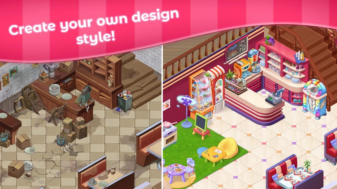 Grand Cafe Story－New Puzzle Match-3 Game 2021