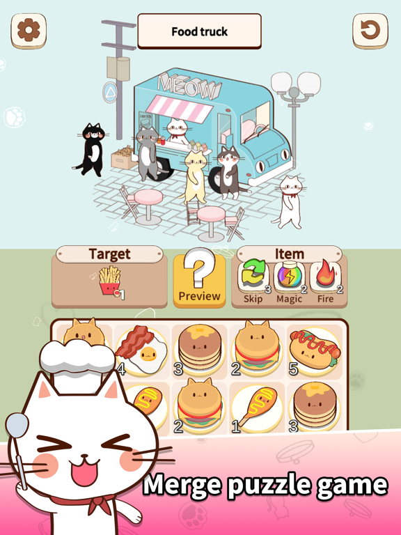 Cat Merge Cafe - Dessert Puzzle